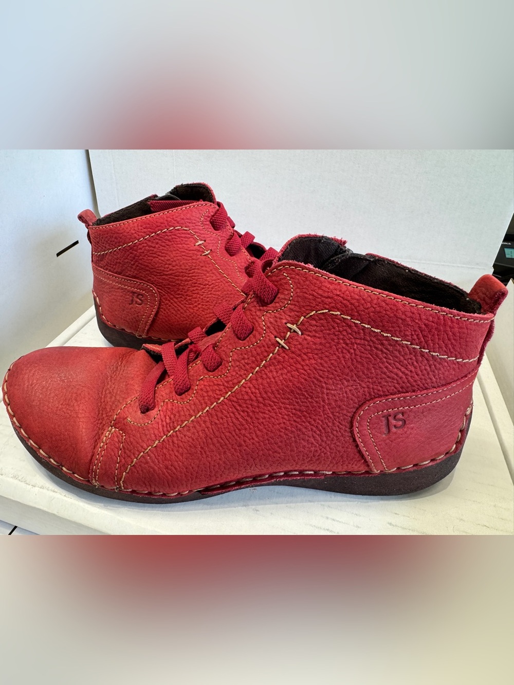 Josef Seibel Shoes Germany Fergey 46 Leather Comfort Zip On Ankle Boot US 8.5-9